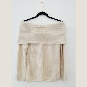 Off-Shoulder Knit Sweater